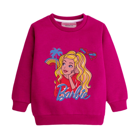 BARBIE RED GIRLS LONG SLEEVE SWEAT-SHIRT