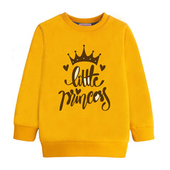 LITTLE PRINCESS GIRLS ORANGE SHADE FLEECE SWEAT-SHIRT