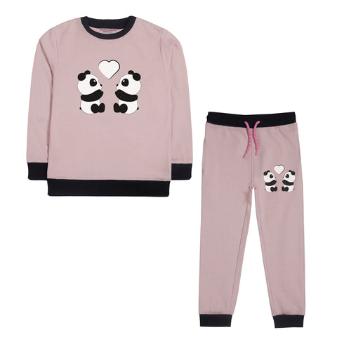 PANDA PINK COLOR GIRLS TRACK SUIT