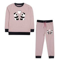 PANDA PINK COLOR GIRLS TRACK SUIT