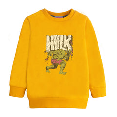 HULK PRINTED FLEECE MUSTERED SWEATSHIRT