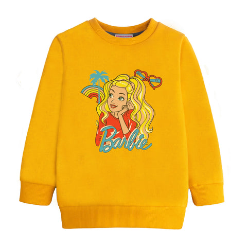 BARBIE GIRLS ORANGE SHADE FLEECE SWEAT-SHIRT