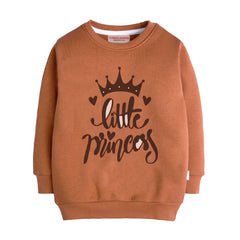 LITTLE PRINCESS LIGHT BROWN GIRLS LONG SLEEVE SWEAT-SHIRT