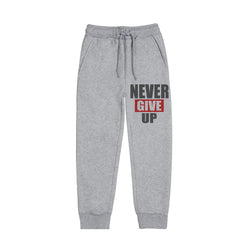 NEVER GIVE UP JUNIOR GIRLS GREY HEADER COLOR TRACK SUIT