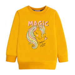 MAGIC GIRLS ORANGE SHADE FLEECE SWEAT-SHIRT