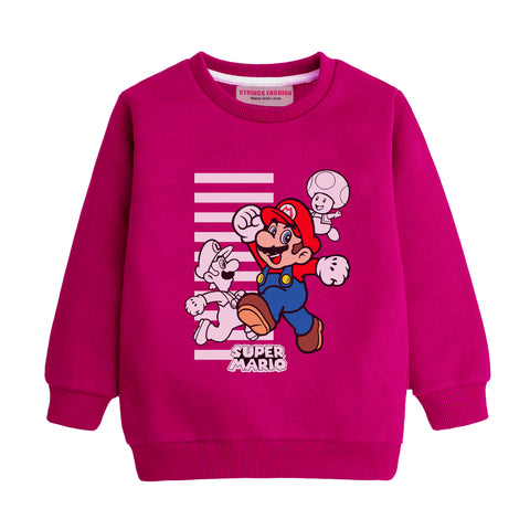 SUPER MARIO RED BOYS LONG SLEEVE SWEAT-SHIRT