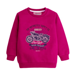 BLUE MOTORCYCLE RED BOYS LONG SLEEVE SWEAT-SHIRT