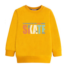 SKATE PRINTED FLEECE MUSTERED SWEATSHIRT