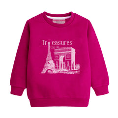 TREASURES RED COLOR BOYS LONG SLEEVE SWEAT-SHIRT