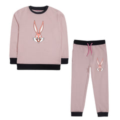 BUNNY PINK COLOR GIRLS TRACK SUIT