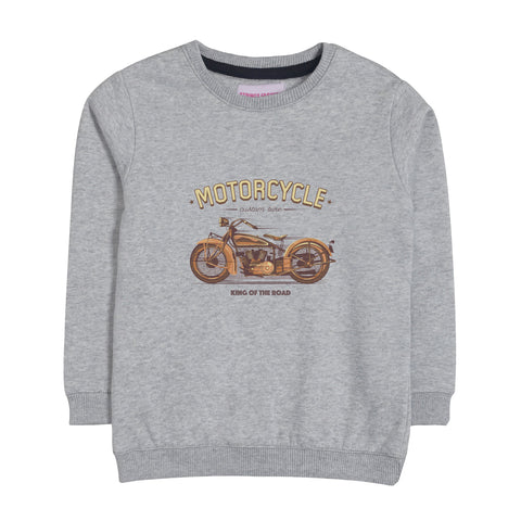 MOTORCYCLE GREY HEADER BOYS SWEAT-SHIRT