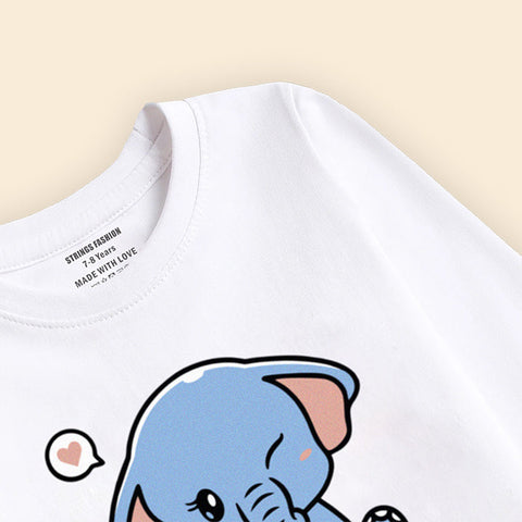 BABY ELEPHANT SNOW-WHITE GIRLS LONG SLEEVE T-SHIRT