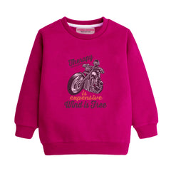 THERAPY MOTORCYCLE RED COLOR BOYS LONG SLEEVE SWEAT-SHIRT