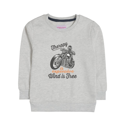 THERAPY OATMEAL BOYS LONG SLEEVE SWEAT-SHIRT