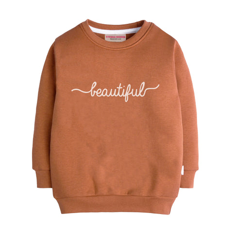 BEAUTIFUL LIGHT BROWN GIRLS LONG SLEEVE SWEAT-SHIRT