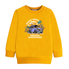 BEACH BOUND BOYS PRINTED  MUSTERED FLEECE SWEATSHIRT