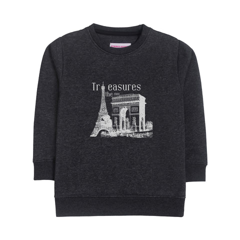 TREASURES JUNIOR BOY CHARCOAL COLOR TRACK SUIT