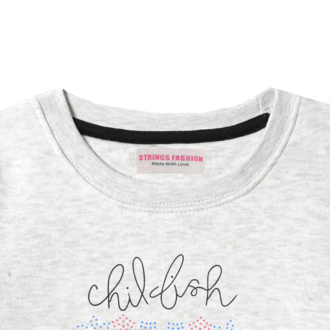 CHILLUM JUNIOR GIRLS OATMEAL COLOR FLEECE TRACK SUIT