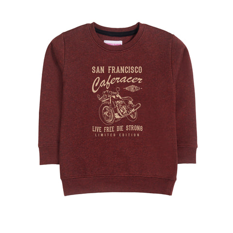 SAN FRANCISCO JUNIOR BURGUNDY BOY FLEESE TRACK SUIT