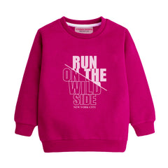 RUN ON THE WILD SIDE RED COLOR BOYS LONG SLEEVE SWEAT-SHIRT