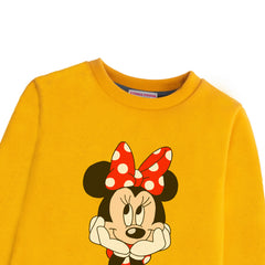 MINNIE GIRLS ORANGE SHADE FLEECE SWEAT-SHIRT