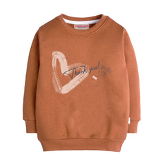THANK YOU LIGHT BROWN GIRLS LONG SLEEVE SWEAT-SHIRT