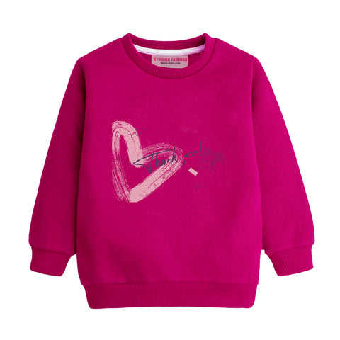 THANKS YOU RED GIRLS LONG SLEEVE SWEAT-SHIRT