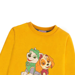 PAW GIRLS ORANGE SHADE FLEECE SWEAT-SHIRT