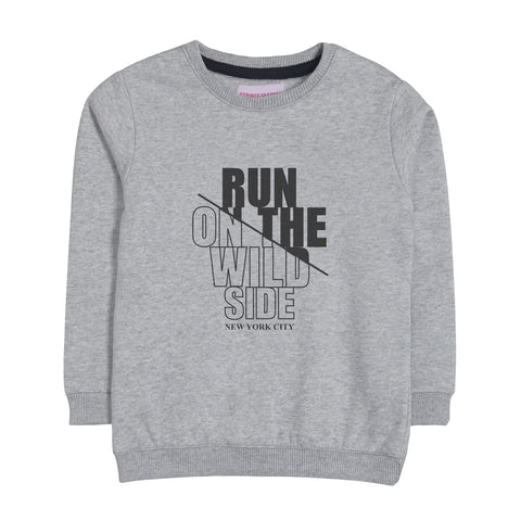 RUN ON THE WILD SIDE GREY HEADER BOYS SWEAT-SHIRT