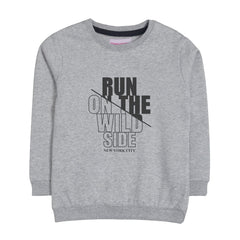 RUN ON THE WILD SIDE GREY HEADER BOYS SWEAT-SHIRT