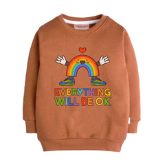 EVERYTHING LIGHT BROWN COLOR BOYS LONG SLEEVE SWEAT-SHIRT