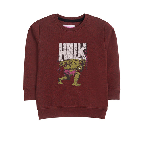 HULK JUNIOR BOY BURGUNDY FLEESE TRACK SUIT
