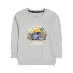 BEACH BOUND OATMEAL BOYS LONG SLEEVE FLEECE SWEAT-SHIRT
