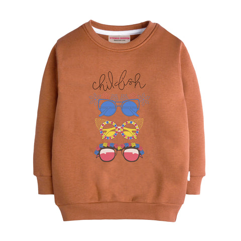 CILIUM LIGHT BROWN GIRLS LONG SLEEVE SWEAT-SHIRT