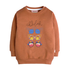 CILIUM LIGHT BROWN GIRLS LONG SLEEVE SWEAT-SHIRT