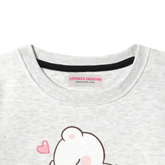 MOCHA & MILK JUNIOR GIRLS OATMEAL COLOR TRACK SUIT