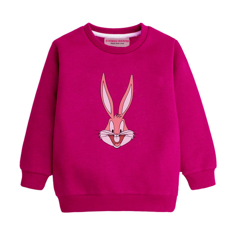 BUNNY RED GIRLS LONG SLEEVE SWEAT-SHIRT