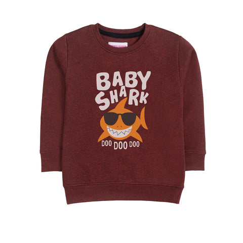 BABY SHARK JUNIOR BOY BURGUNDY COLOR TRACK SUIT