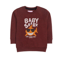 BABY SHARK JUNIOR BOY BURGUNDY COLOR TRACK SUIT