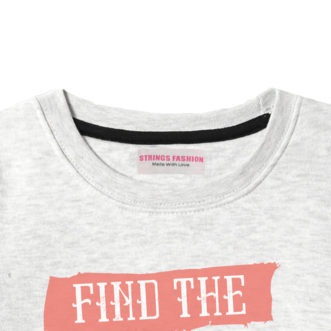 FIND THE BEAUTY JUNIOR GIRLS OATMEAL COLOR TRACK SUIT
