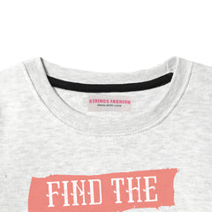 FIND THE BEAUTY JUNIOR GIRLS OATMEAL COLOR TRACK SUIT