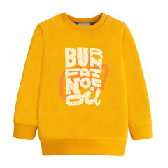BURN FOR FAT JUNIOR BOY FLEECE YELLOW HEADER COLOR TRACK SUIT