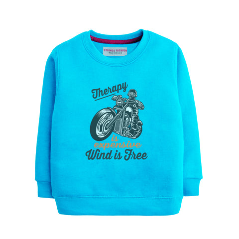 MOTORCYCLE JUNIOR BOY SKY BLUE TERYY FABRIC TRACK SUIT