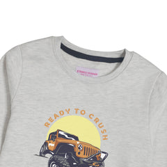 READY TO CRUSH OATMEAL BOYS LONG SLEEVE SWEAT-SHIRT
