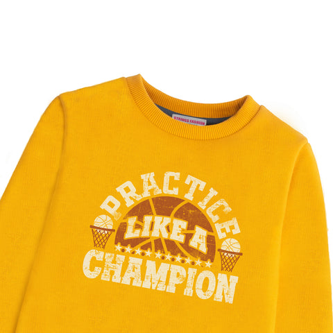 CAMPION PRINTED MUSTERED COLOR FLEECE SWEATSHIRT