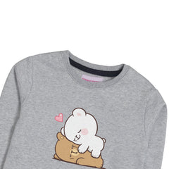 MILK & MOCHA JUNIOR GIRLS GREY HEADER COLOR TRACK SUIT