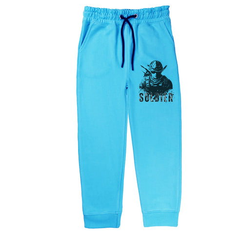 SOLDIER JUNIOR BOY SKY BLUE TERYY FABRIC TRACK SUIT