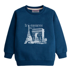 TREASURE NAVY BOYS LONG SLEEVE SWEAT-SHIRT