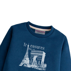 TREASURE NAVY BOYS LONG SLEEVE SWEAT-SHIRT