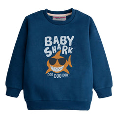 BABY SHARK Navy Boys Long Sleeve Sweat-Shirt